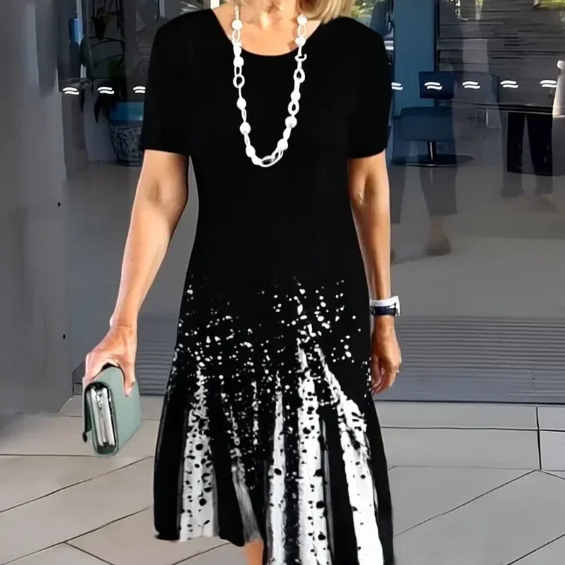 LA BOUTIQUE ELEGANTE Dalia? - Women's Pleated Dress with Color Blocks - Image 3