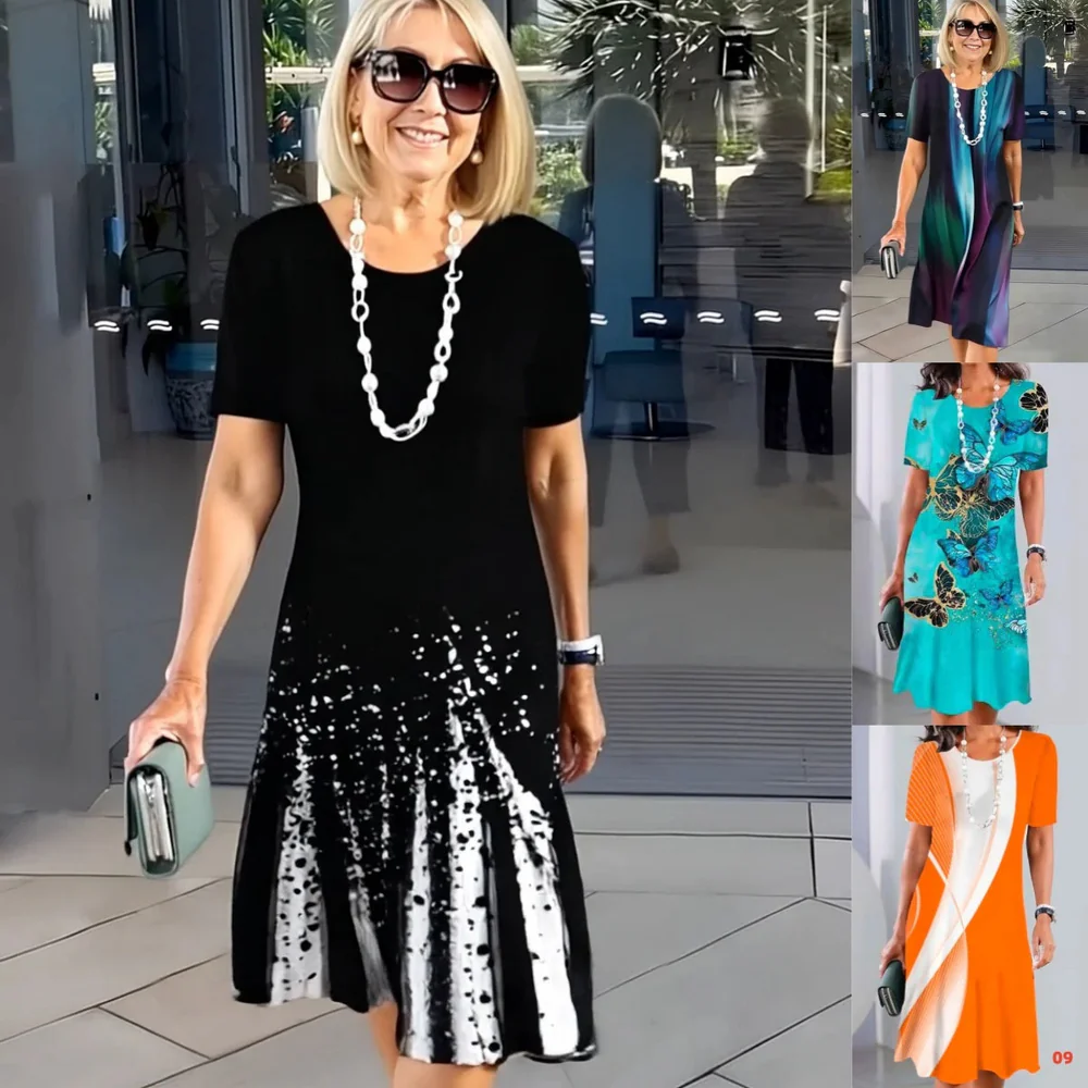 LA BOUTIQUE ELEGANTE Dalia? - Women's Pleated Dress with Color Blocks